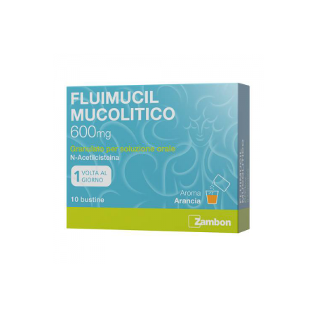 Fluimucil Mucolitico 10 bustine N-acetilcisteina 600 mg