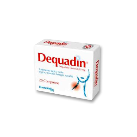 Eurospital Dequadin 0,25mg Trattamento Stomatiti Tonsilliti 20 Compresse