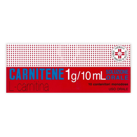 Carnitene 1g L-Carnitina Soluzione Orosolubile 10 Flaconcini