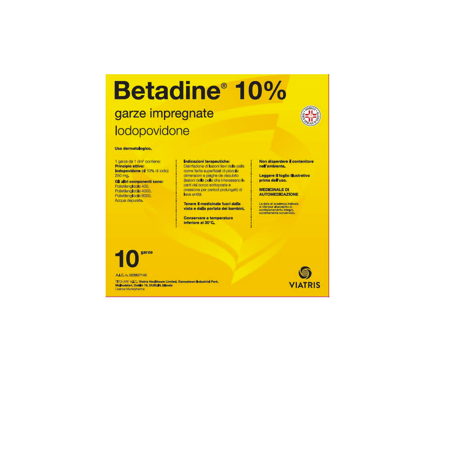 Meda Betadine 10 Garze Impregnate 10x10cm