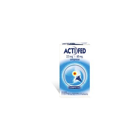 Actifed 2,5mg+60mg Decongestionante Della Mucosa Nasale 12 Compresse