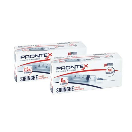 Safety Prontex Siringa 5ml Con Ago Indolore 10Pezzi