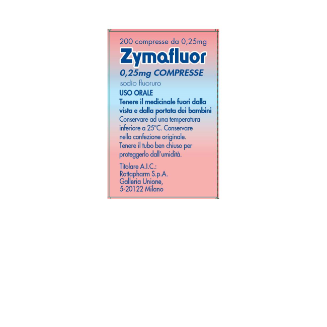 Zymafluor 0.25mg 200 Compresse