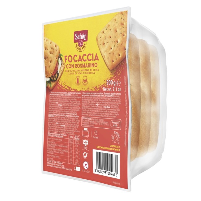 Schar Focaccia Senza Glutine Con Rosmarino 200g