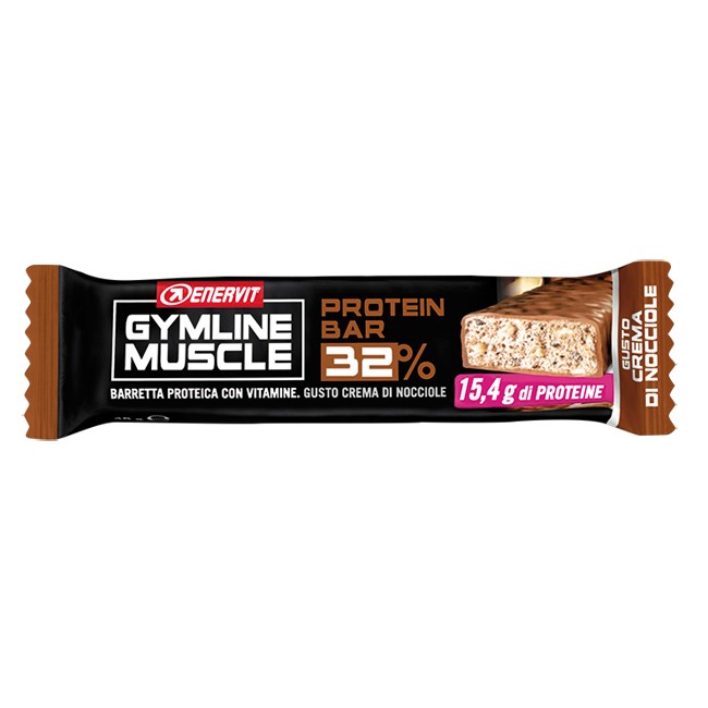 Enervit Gymline Muscle Protein Bar 30% Gusto Crema Di Nocciole Senza Glutine 1 Barretta 48g