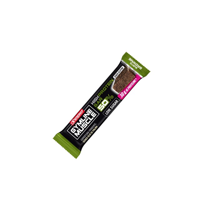 Enervit Gymline Muscle High Protein Bar 50% Gusto Brownie Barretta Proteica 60g