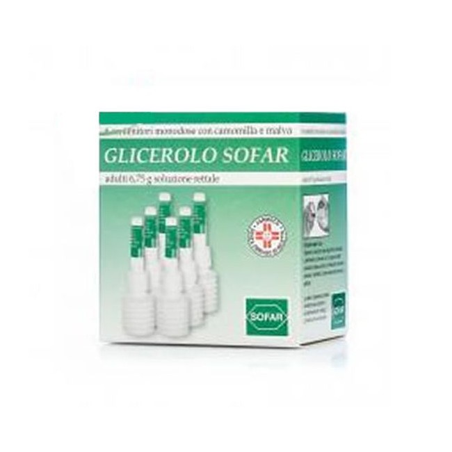 Glicerolo Sofar 6,75g Soluzione Rettale 6 Contenitori Monodose