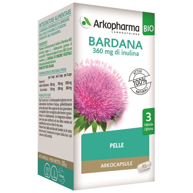 Arkpharma Bardana Arkocapsule Integratore Alimentare 45 Capsule