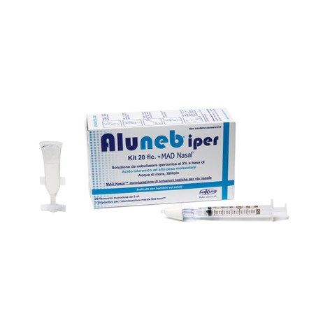 Aluneb Iper 20 Flaconi + MAD Nasal Atomizzatore Nasale Spray 3ml