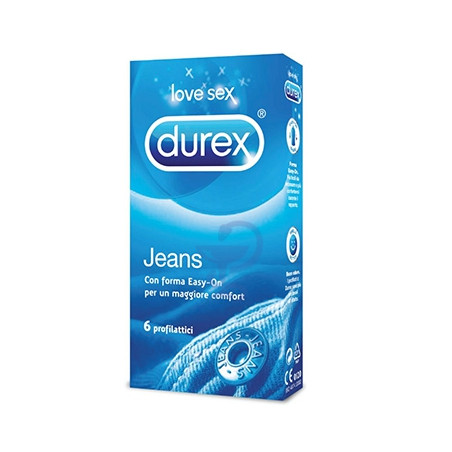 Durex Linea Classic Jeans Vestibilità Easy On Confezione con 6 Profilattici