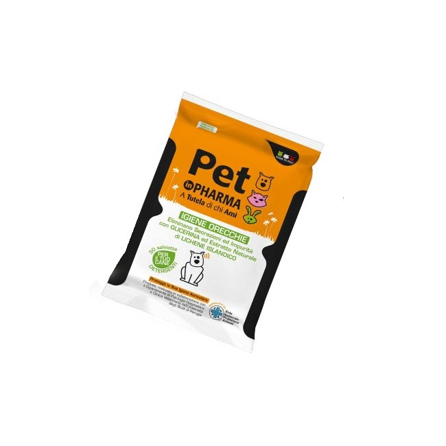 PET IN PHARMA SALVIETTINE ORECCHIE CANE 30 PEZZI