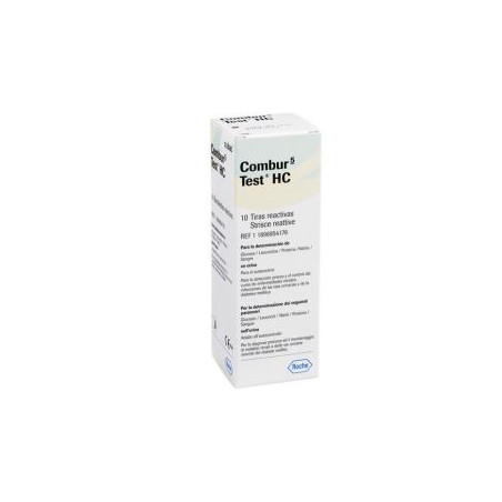 STRISCIA VISIVA PER AUTOANALISI IN URINE DI GLUCOSIO LEUCOCITI PROTEINE NITRITI E SANGUE COMBUR 5 TEST HC 10 PEZZI