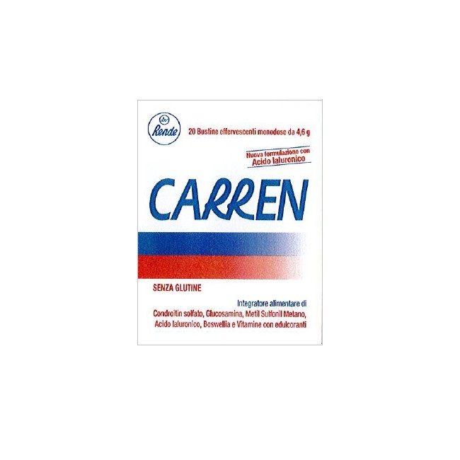 CARREN 20 BUSTINE EFFERVESCENTI MONODOSE DA 4,6 G L'UNA