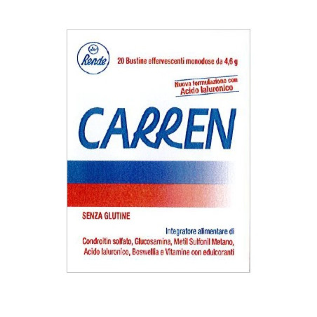 CARREN 20 BUSTINE EFFERVESCENTI MONODOSE DA 4,6 G L'UNA