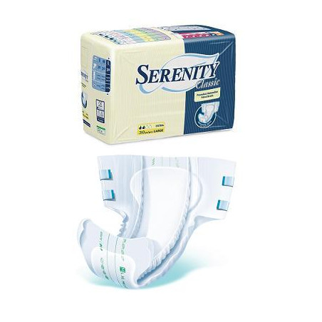 PANNOLONE PER INCONTINENZA A MUTANDINA SERENITY CLASSIC SUPER TAGLIA MEDIUM 30 PEZZI