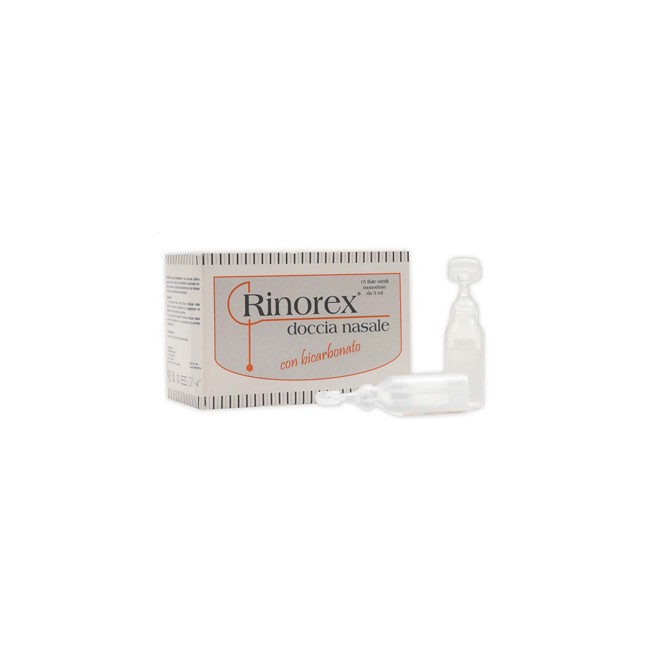 FIALA PER DOCCIA NASALE RINOREX BICARBONATO 5 ML 15 PEZZI