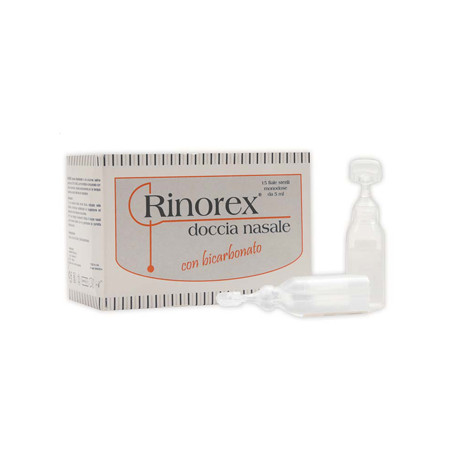 FIALA PER DOCCIA NASALE RINOREX BICARBONATO 5 ML 15 PEZZI