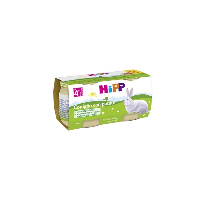 HIPP OMOGENEIZZATO CONIGLIO CON PATATE 2X80 G