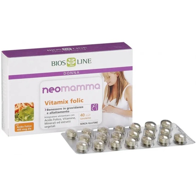 BIOSLINE NEOMAMMA VITAMIX FOLIC 40 COMPRESSE NEW