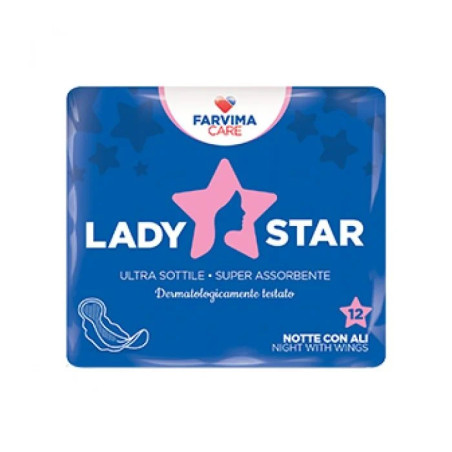 ASSORBENTI LADYSTAR NOTTE ALI 12 PEZZI