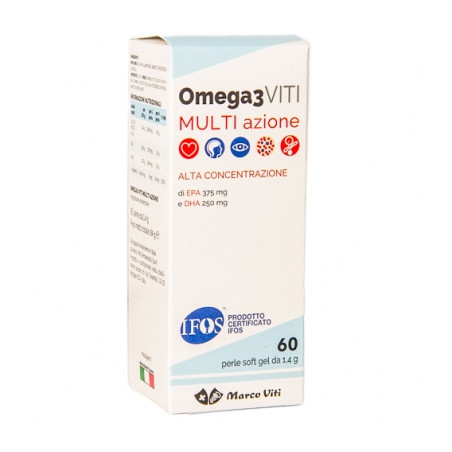 Confezione da 60 perle di Marco Viti Omega 3 integratore per il benessere del cuore