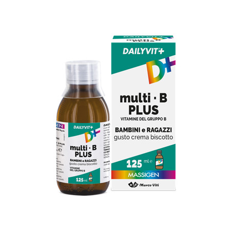 DAILYVIT+ MULTI B PLUS VITAMINE DEL GRUPPO B PER BAMBINI E RAGAZZI GUSTO CREMA BISCOTTO 125 ML