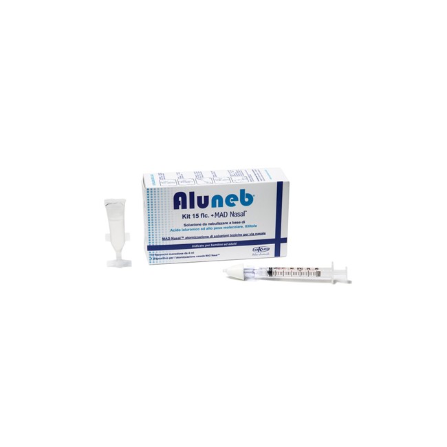 ALUNEB KIT SOLUZIONE ISOTONICA 15 FLACONCINI DA 4 ML + MAD NASAL ATOMIZZATORE