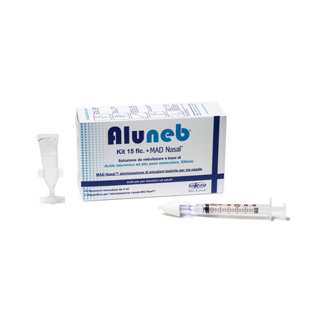 ALUNEB KIT SOLUZIONE ISOTONICA 15 FLACONCINI DA 4 ML + MAD NASAL ATOMIZZATORE