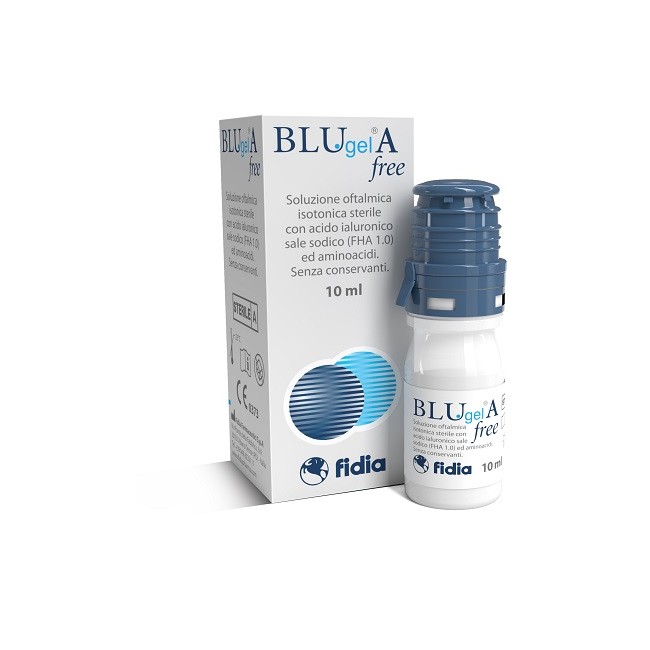 Confezione da 10 ml di Blugel A free collirio per secchezza oculare