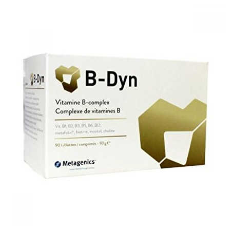 Confezione da 90 compresse di Metagenics B dyn integratore di vitamine del gruppo B.