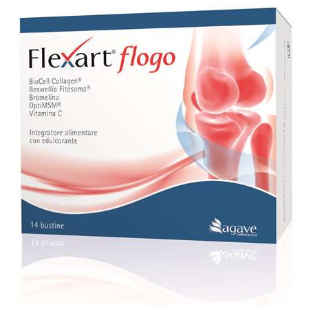 Confezione da 14 bustine di Flexart Flogo per dolori articolari