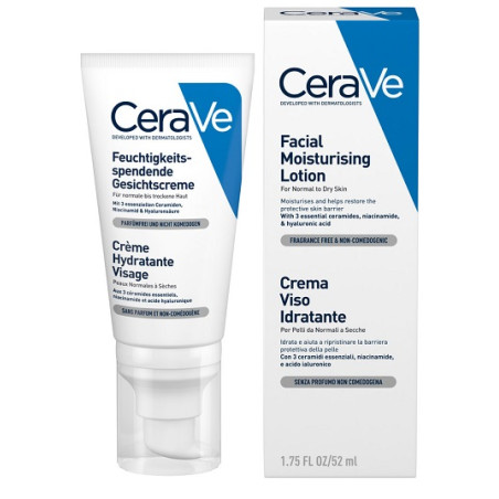 Cerave Crema Idratante Viso Per Pelle Secca E Screpolata 52 Ml