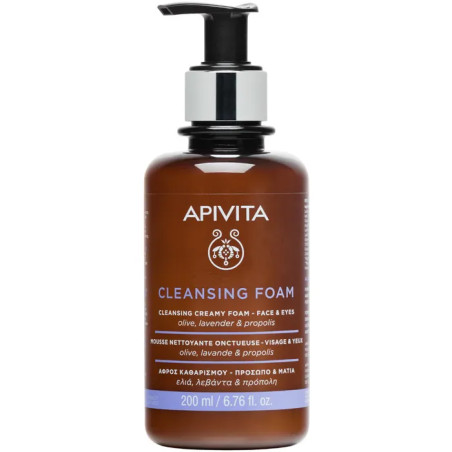 APIVITA FACE&EYE FOAM CLEANSING 200 ML/20