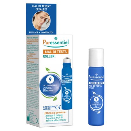 PURESSENTIEL ROLLER MAL DI TESTA AI 9 OLI ESSENZIALI 5 ML