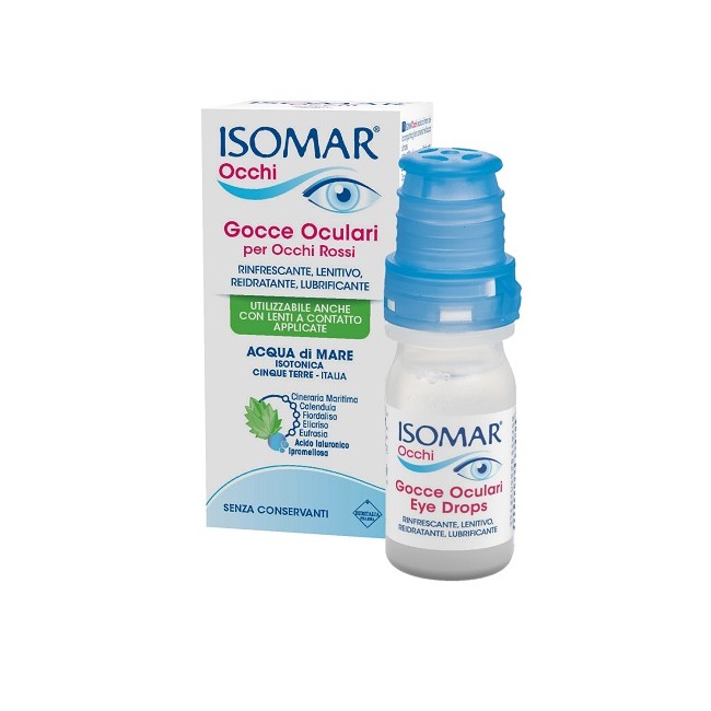 ISOMAR OCCHI GOCCE OCULARI ALL'ACIDO IALURONICO 0,20% 10 ML SENZA CONSERVANTI