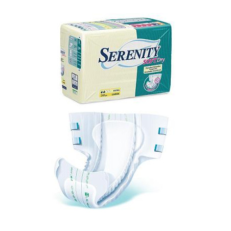 PANNOLONE PER INCONTINENZA SERENITY SOFTDRY FORMATO MAXI TAGLIA LARGE 15 PEZZI