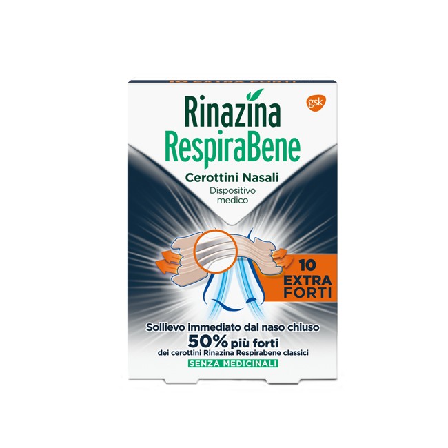 RINAZINA RESPIRABENE CEROTTI NASALI EXTRA FORTI 10 PEZZI