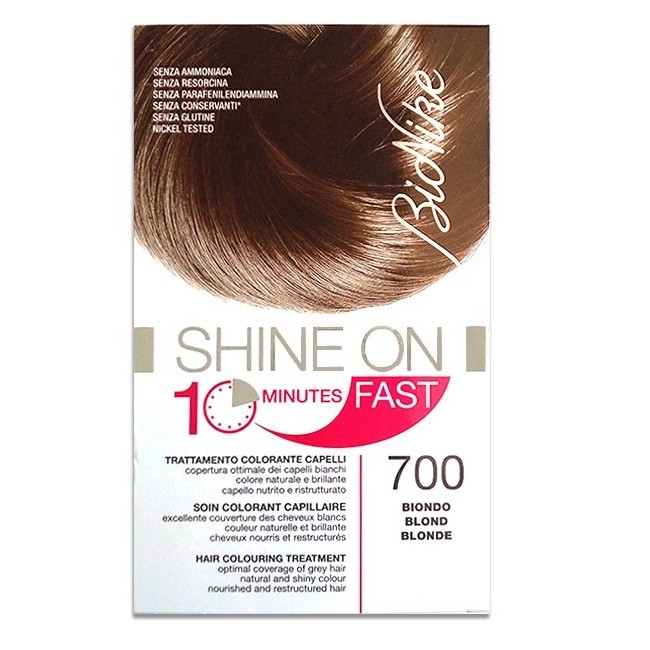 BIONIKE SHINE ON FAST TRATTAMENTO COLORANTE CAPELLI BIONDO 700 FLACONE 60 ML + TUBO 60 ML