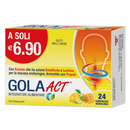 GOLA ACT MIELE LIMONE 24 COMPRESSE SOLUBILI 33,6 G