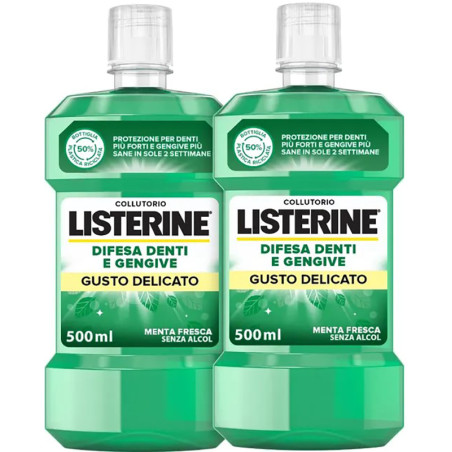 LISTERINE DENTI & GENGIVE GUSTO DELICATO 2 X 500 ML