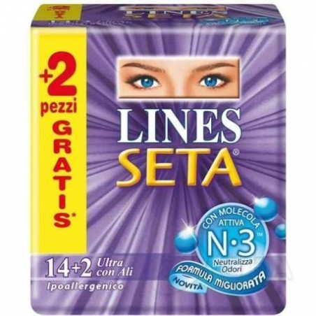 ASSORBENTE LINES SETA ULTRA CON ALI 16 PEZZI