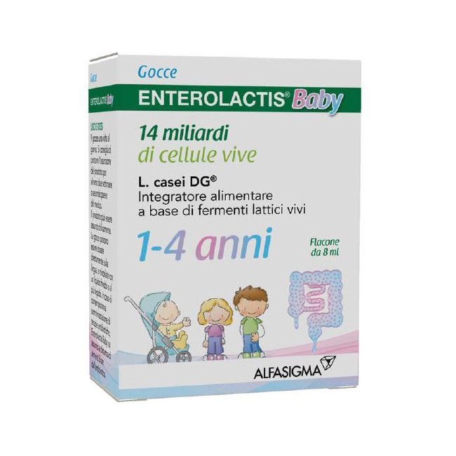 ENTEROLACTIS BABY GOCCE 8 ML 1-4 ANNI 14 MILIARDI DI CELLULE VIVE