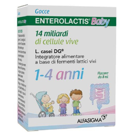 ENTEROLACTIS BABY GOCCE 8 ML 1-4 ANNI 14 MILIARDI DI CELLULE VIVE