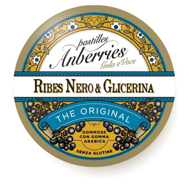 ANBERRIES CLASSICHE RIBES NERO & GLICERINA CARAMELLE 55 G