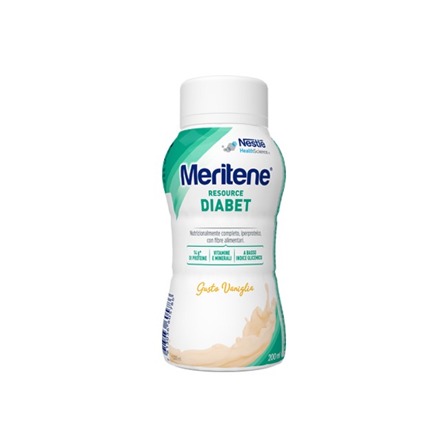 MERITENE RESOURCE DIABET VANIGLIA ALIMENTO IPERPROTEICO 28 VITAMINE E MINERALI 200 ML