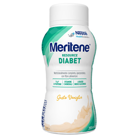 MERITENE RESOURCE DIABET VANIGLIA ALIMENTO IPERPROTEICO 28 VITAMINE E MINERALI 200 ML