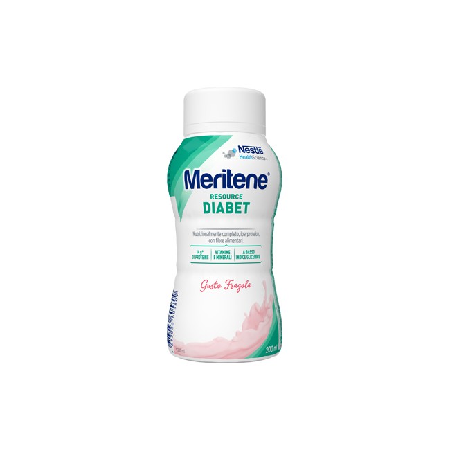 MERITENE RESOURCE DIABET FRAGOLA ALIMENTO IPERPROTEICO 28 VITAMINE E MINERALI 200 ML