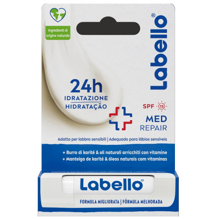 LABELLO MED REPAIR SPF15 24H IDRATAZIONE FONDENTE SULLE LABBRA 5,5 ML