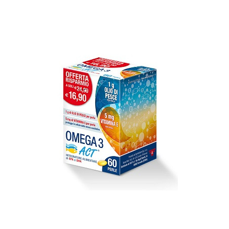 F&F Srl Omega 3 Act Integratore Alimentare di EPA e DHA 60 perle