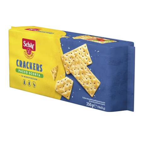 SCHAR CRACKERS SENZA LATTOSIO PACCO SCORTA 10 MONOPORZIONI DA 35 G